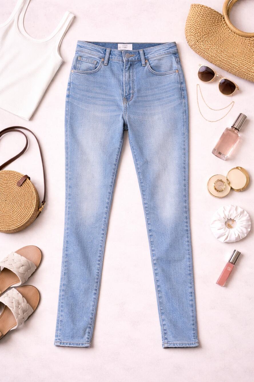 Abercrombie & Fitch Women's High Rise Super Skinny Ankle Jeans Blue Size 26/2S